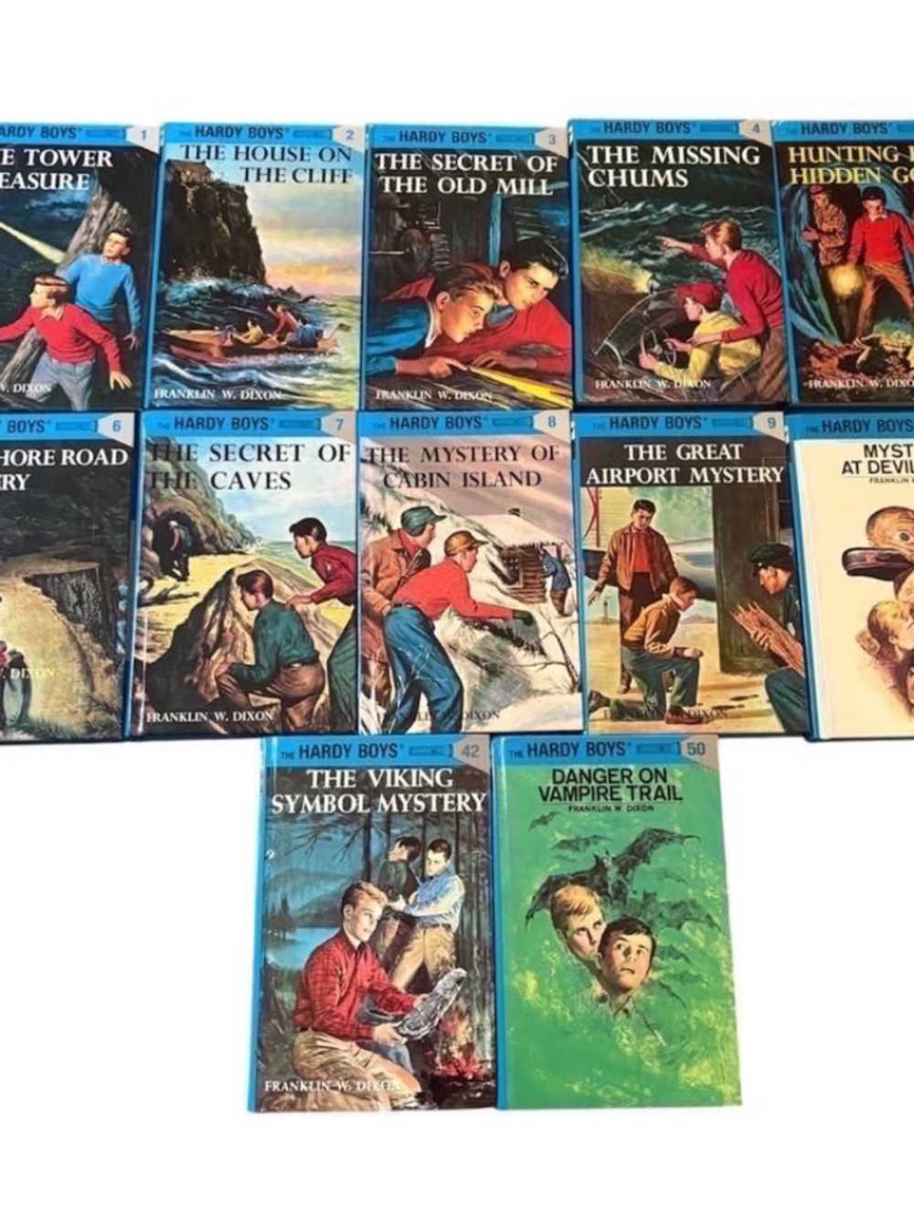 Vintage Hardy Boys Collection Set Books Lot Of 12 Hardcover